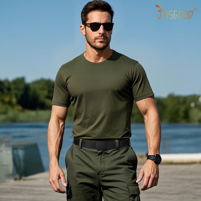 JASGOOD Nylon Canvas Breathable Military Tactical Men Waist Belt With Plastic Buckle - Image 5